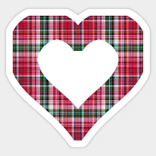 A hole in my Heart for you in tartan Sticker